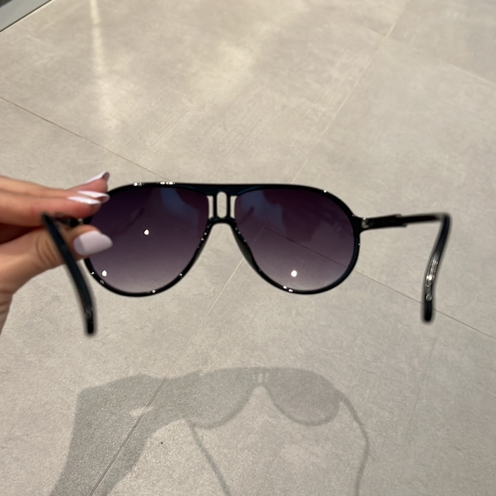 Perry Ellis sunglasses UNISEX black color Y2K Carrera look big statement - Picture 8 of 8